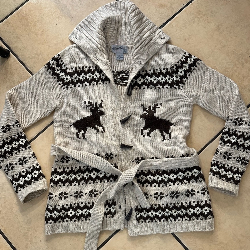 Eddie Bauer Cream Knit Sweater